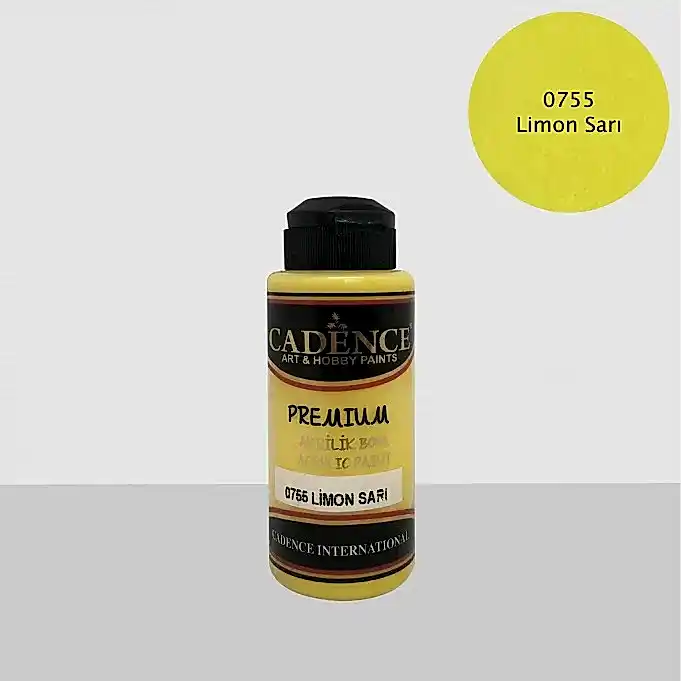 0755 Limon Sarı - Premium Akrilik 120ml