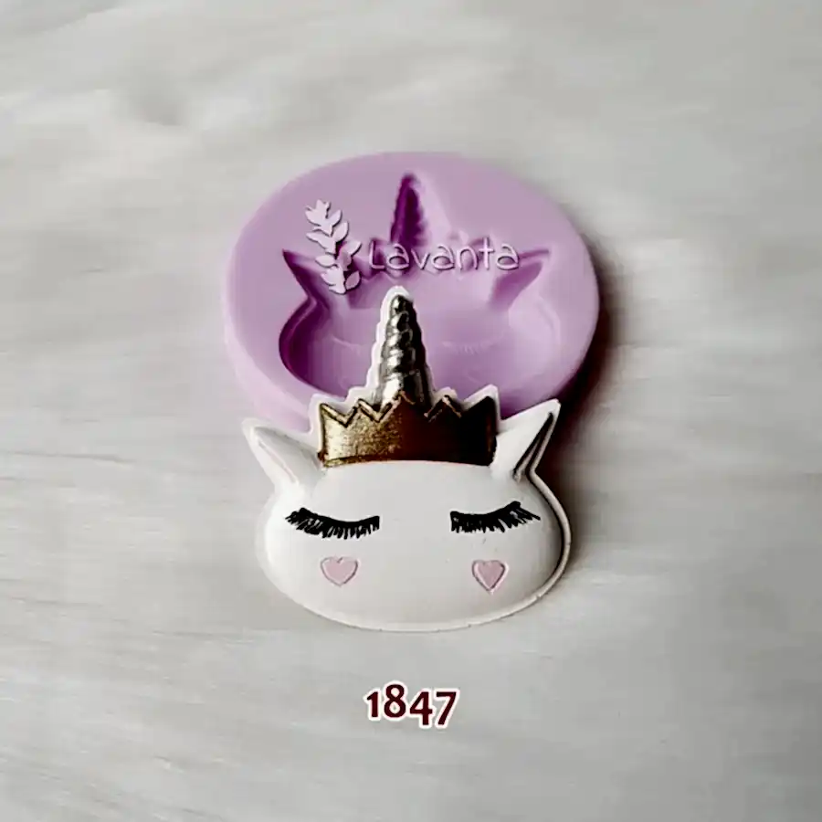 Taçlı Unicorn Silikon Kalıbı