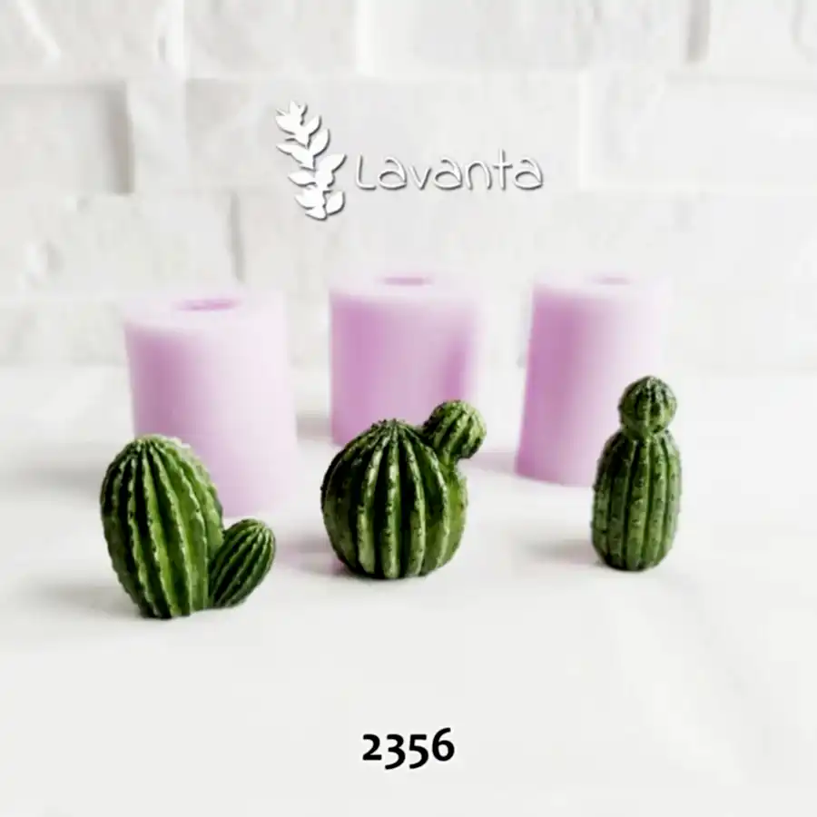 Üçlü Mini Kaktüs Kalıbı