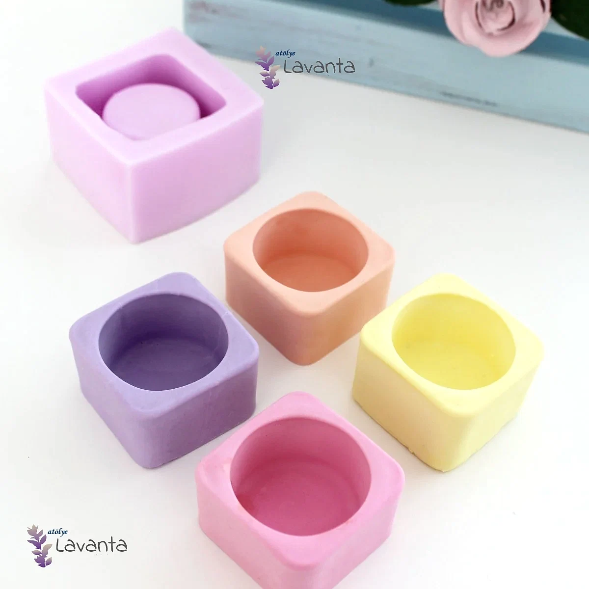 Kare Tealight Mumluk Silikon Kalıbı