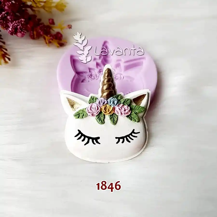 Çiçekli Unicorn Silikon Kalıbı