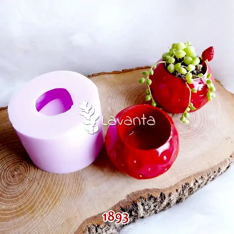 Çilek Saksı Silikon Kalıbı