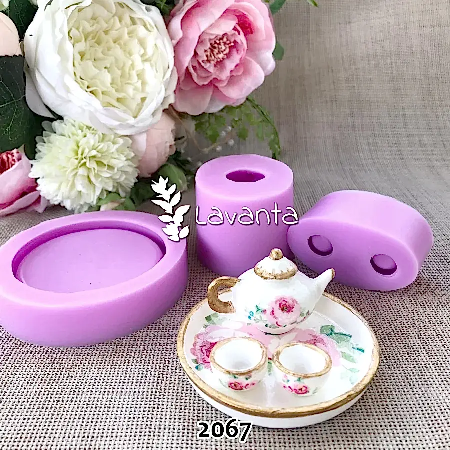 Minyatür Vintage Çay Seti Kalıpları