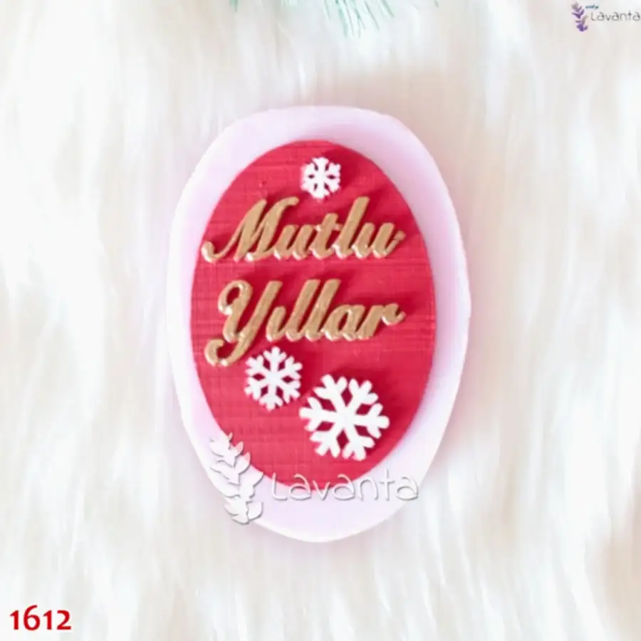 Mutlu Yıllar Etiket Silikon Kalıbı