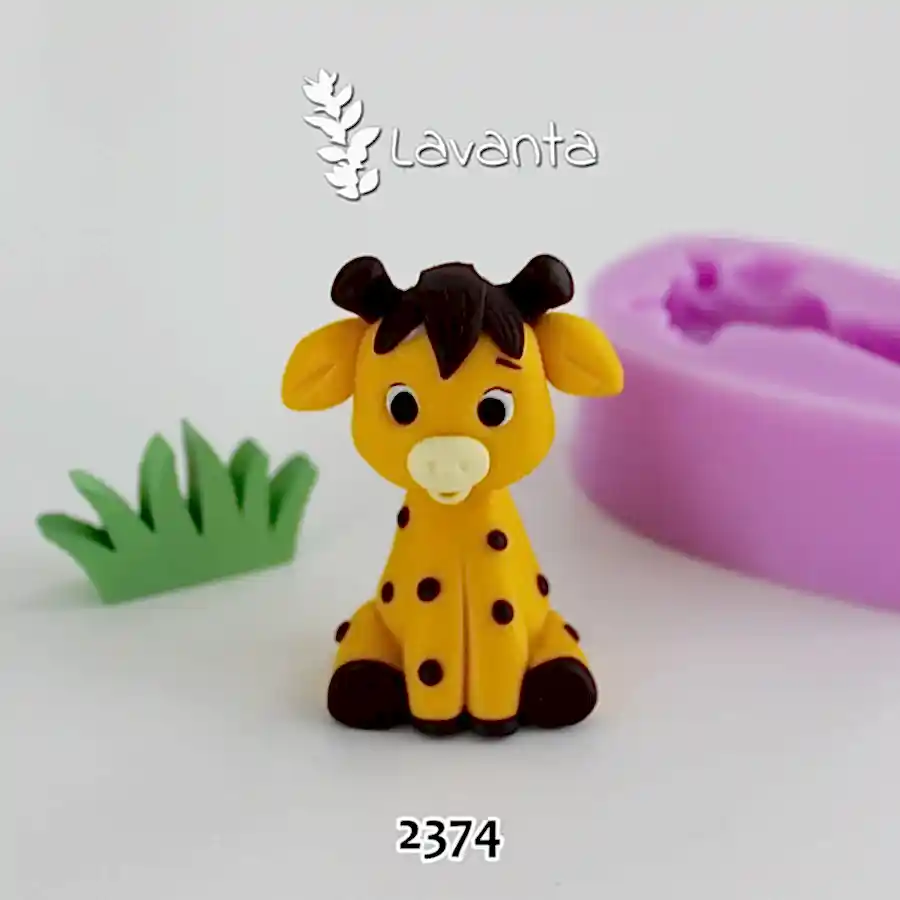 Oturan Zürafa Silikon Kalıbı