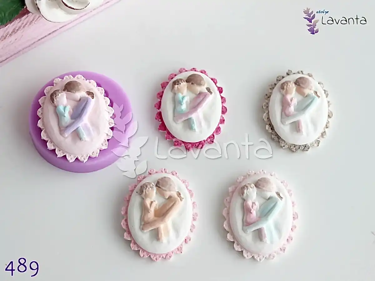 Oval Anne ve Çocuk Silikon Kalıbı