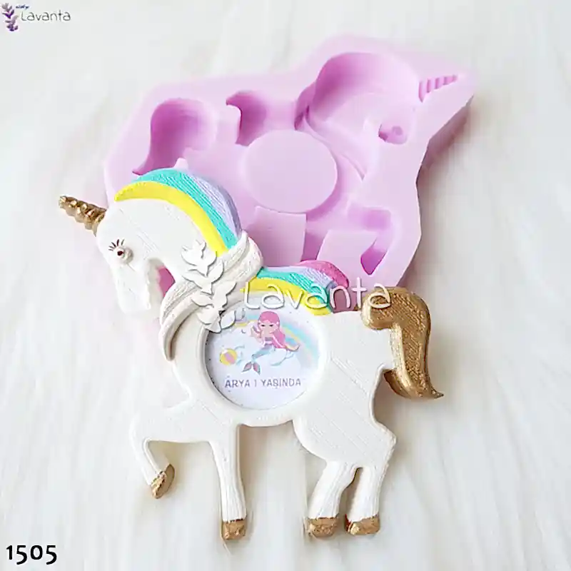 Unicorn Çerçeve Silikon Kalıbı
