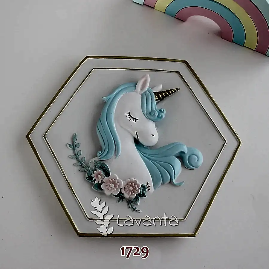 Unicorn Duvar Panosu Kokulu Taş Silikon Kalıbı